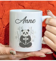 BK Gift Anne ve Yavrusu Beyaz Kupa Bardak -7, Anneler Günü ve Kadınlar Günü Hediyesi
