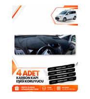 FORD TOURNEO CONNECT (2013-2020) Uyumlu Ön Torpido Koruma Kılıfı Halısı - Siyah