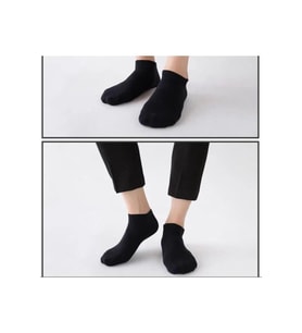 Erkek Pamuklu Yarım Bilek Siyah Patik Çorap 12 Li Paket