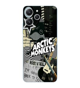 Xiaomi REDMI 12 Uyumlu Arctic Monkeys Kolaj Desenli Şeffaf Telefon Kılıfı