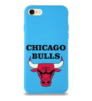 Apple iPhone SE 2020  Lansman Kılıf Chicago Bulls Tasarımlı Altı Kapalı İçi Kadife Kaplı  Kapak (Şeffaf)