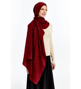Valentino Orlandi Alia Serisi Monogram Şal - 06245 (Bordo)
