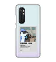 Xiaomi Mi Note 10 Lite Uyumlu Regular Show Mordecai ve Rigby Desenli Şeffaf Telefon Kılıfı