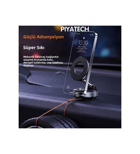 Çok Amaçlı 360° Dönebilen Mıknatıslı Araç İçi ve Masaüstü Vantuzlu Telefon Tutucu