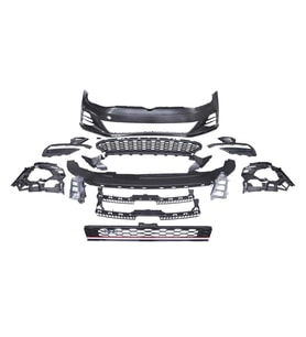 Golf 7 İçin Golf 7,5 GTİ Ön Tampon & Panjur Seti (Siyah - Beyaz)