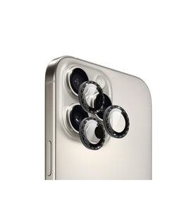 iPhone 14 Pro / 14 Pro Max için ProLENS Kamera Lens Koruyucu Elmas Kesim Çerçeveli, Kırılmaz Cam