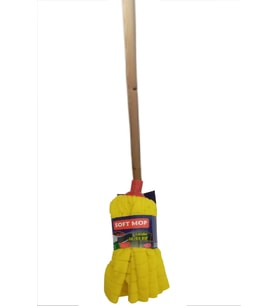 Soft Mop Mikrofiber Havlu Paspas Mop Ucu Ahşap Sapı Takım