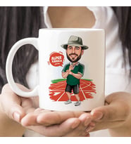 Kişiye Özel Sporcu Karizmatik Erkek Karikatürlü Kupa Bardak