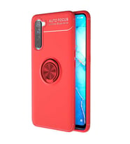 Oppo A91 Kılıf Yüzüklü Magnetli Ravel Case (Kırmızı)