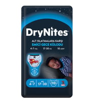 Drynites Emici Gece Külodu/Külot Bez Erkek 4-7 Yaş (17-30KG) Small 10 Adet (Alt Islatmalara Karşı)