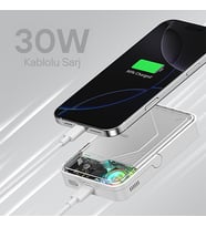 Sharge IceMag 2 - Magsafe Destekli Kablosuz Hızlı PowerBank - Beyaz