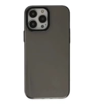 iPhone 14 Pro Kılıf Anka PC Sert Metal Kapak - Siyah