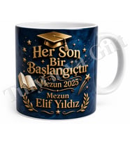 Lise Mezuniyet Hediyesi Kişiye Özel Baskılı Kupa Bardak Mezun Hediye