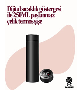 Uzun Süre Isı Koruma Sağlayan Dijital Göstergeli Termos