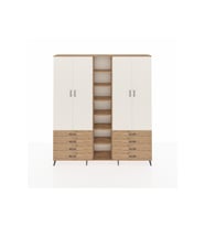 Arges Dolap 10 Raflı 8 Çekmeceli 2 Askılı 220x30x243 Çam-Aytaşı/Çam