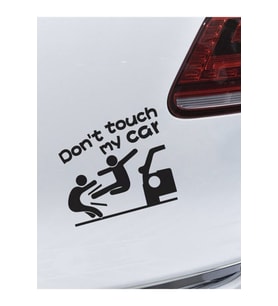 Arabama Dokunma İngilizce Oto Sticker Siyah 18*18 Cm