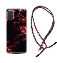 Samsung a71 A72 A73 A7 A9 2018 C7 C9 Kılıf Boyun Asklı Rasta Silikon Red Smoke 1745