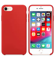 Apple iPhone SE 2020 Altı Açık Liquit Lansman Silikon Bayrak Kırmızısı