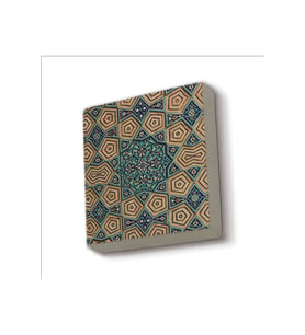 Geometrik Rumi Desen Baskılı Taş Magnet 5X5