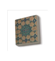 Geometrik Rumi Desen Baskılı Taş Magnet 5X5