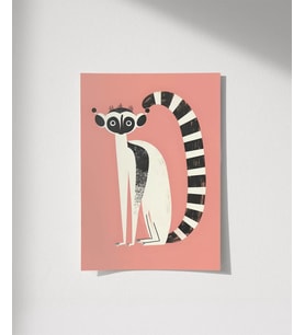 Çerçevesiz Poster Lemur Günlükleri