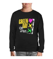 Green Day - Oh Love Siyah Çocuk Sweatshirt