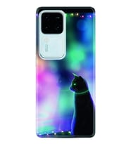 Vivo V30 Kılıf Silikon Desen Özel Seri Window Cat 1787