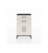 Arges Komodin Tek Raflı 2 Çekmeceli 2 Kapaklı 60x30x96 Antrasit-Aytaşı