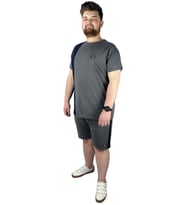 Mode XL Erkek T shirt Parçalı MD08 22134 Antramelanj