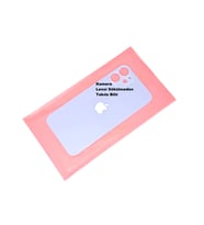 Tkgz İPhone 12 MİNİ Arka Pil Batarya Kapağı (CAM) Mavi