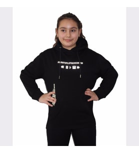 Uhlsport Base - Çocuk Siyah Pamuklu Sweatshirt - 7212300