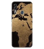 Spark 8T Kılıf Silikon Desen Özel Seri Map Planet 1656