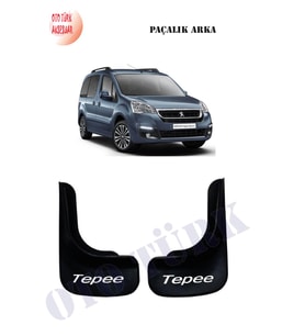 Peugeot Partner Tepee Arka Paçalık Tozluk Çamurluk (Siyah - Beyaz)