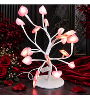 YILBAŞI AĞACI PEMBE KALPLİ 220V FİŞLİ 40 CM DEKOR IŞK
