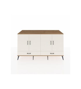 Kronos Konsol 6 Raflı 2 Çekmeceli 4 Kapaklı 176x59x99 Çam-Aytaşı
