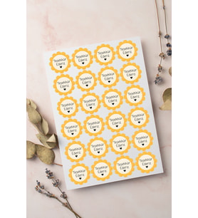 Papatya Thank You Teşekkür Stickers Çıkartma PYTKSTK073