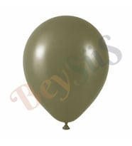 Zeytin Renk Lateks Retro Balon (60 cm) - 1 Adet
