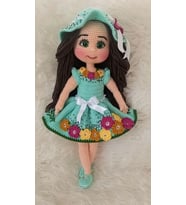 Yeşil Akasya Bebek Amigurumi Organik Oyuncak