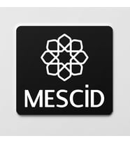 Mescid Kapı Levhası Ofis Yönlendirme Kapı İsimlik Mescid Tabela (Siyah)