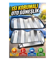 Katlanabilir Araba Ön Cam Güneşliği Alüminyum Reflektörlü Oto Güneşlik Tüm Araç Modelleri İçin