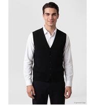 LCWAIKIKI Classic Siyah Regular Fit V Yaka Erkek Triko Yelek