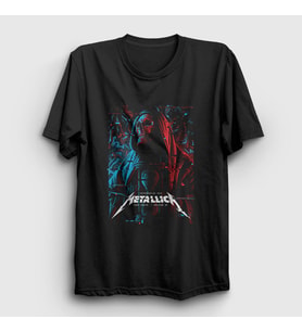 Presmono Unisex Siyah Cloak Metallica T-Shirt 66547tt