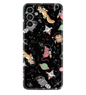 Samsung A23 A31 A32 A50 A51 A52 A53 A70 Kılıf Desenli Silikon Planet Animals 1771