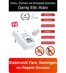 Elektronik Fare ve Haşere Kovucu Uzaklaştırıcı Böcek Ultrasonik Sinek Örümcek Karınca Savar