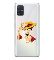 Samsung Galaxy A51 Uyumlu One Piece Luffy Tasarımlı Şeffaf Telefon Kılıfı