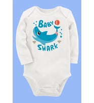 Organik Baskılı Pamuklu Unisex Bebek Body UZUNE246