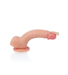 8.5 İnç Dual layered Platinum Silicone Cock Ten Dildo