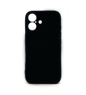 iPhone 16 Uyumlu Düz Renk Esnek Yumuşak Silikon Kılıf  Rubber Siyah