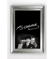 Gümüş Çerçeveli Atatürk Tablo cv1177