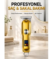 Mey İthalat® Profesyonel Tıraş Makinesi 120 Dakika Kullanım T Bıçaklı 3 Taraklı USB Şarjlı Saç Sakal Kesme Makinesi